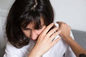 woman crying